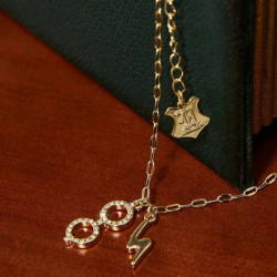 Collar con dije de lentes de Harry Potter