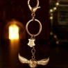 Llavero Snitch Dorada Dije Hogwarts - Accesorio Mágico Harry Potter para Coleccionistas