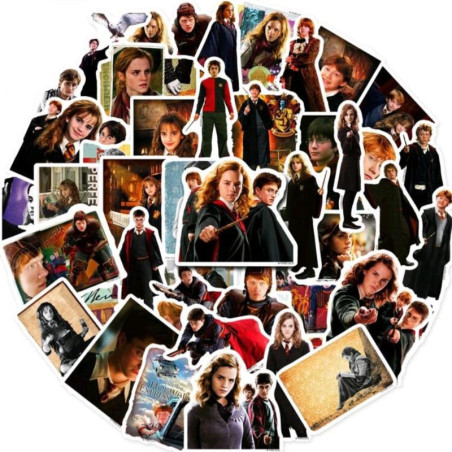 Set de 50 Stickers Harry Potter: Hermione, Ron y Más | Pegatinas de Colección