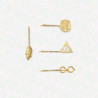 Set 4 Pasadores de Cabello Harry Potter - Lentes, Plataforma 9 3/4, Reliquias y Hedwig