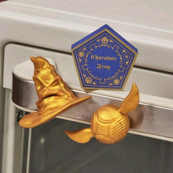 Set de Imanes 3D Harry Potter - Sombrero, Snitch, Rana de Chocolate y Envoltorio