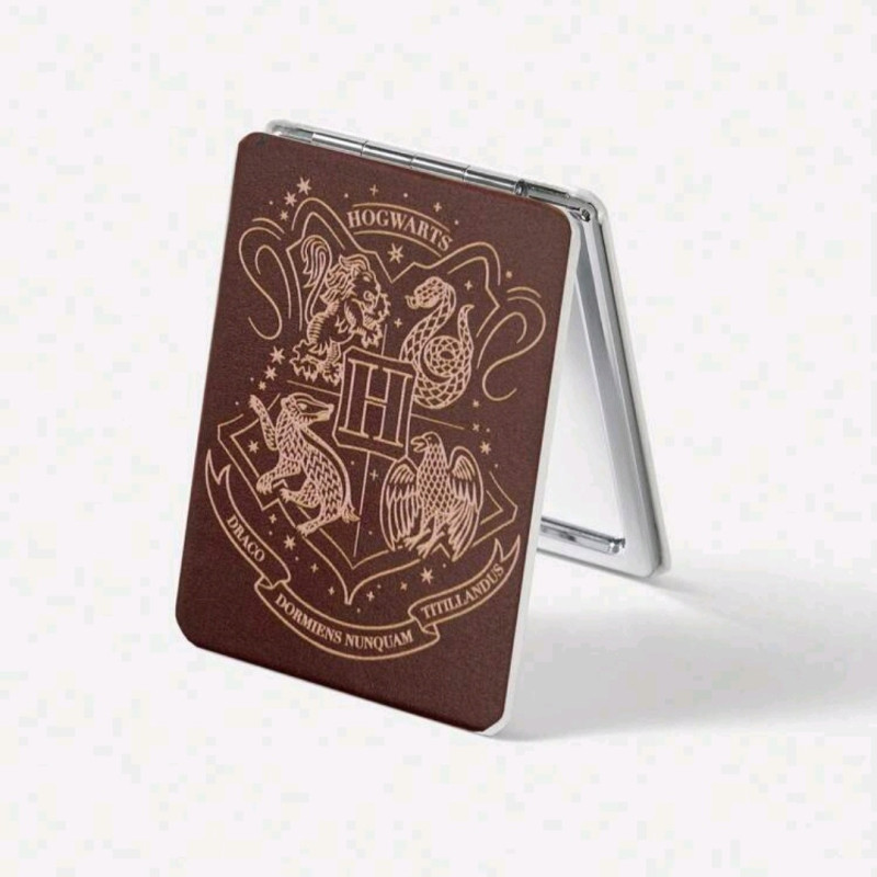 Espejo Plegable Escudo Hogwarts - Accesorio Compacto para Fans de Harry Potter