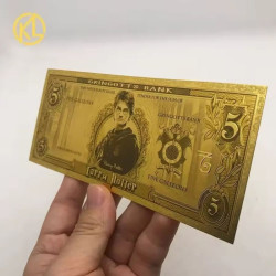 Billete de Colección Dorado Harry Potter 5 - Objeto Temático y Exclusivo