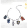 Pulsera Harry Potter Casas de Hogwarts Plateado  Joyería elegante y mágica