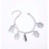 Pulsera Harry Potter Casas de Hogwarts Plateado  Joyería elegante y mágica