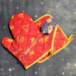 Guante pad y mezquino de Cocina Ravenclaw: Estilo y Protección