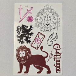 Tatuaje Temporal Gryffindor - Diseño Temático Harry Potter para Fans