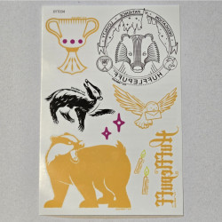 Tatuaje Temporal Hufflepuff - Diseño Temático Harry Potter para Fans
