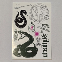 Tatuaje Temporal Slytherin - Diseño Temático Harry Potter para Fans
