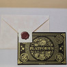 Tarjeta de Felicitaciones Plataforma 9 3/4 - Diseño Temático Harry Potter para Fiestas y Cumpleaños