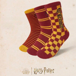 Pack 3 Pares Calcetines Gryffindor | Ropa Oficial Harry Potter
